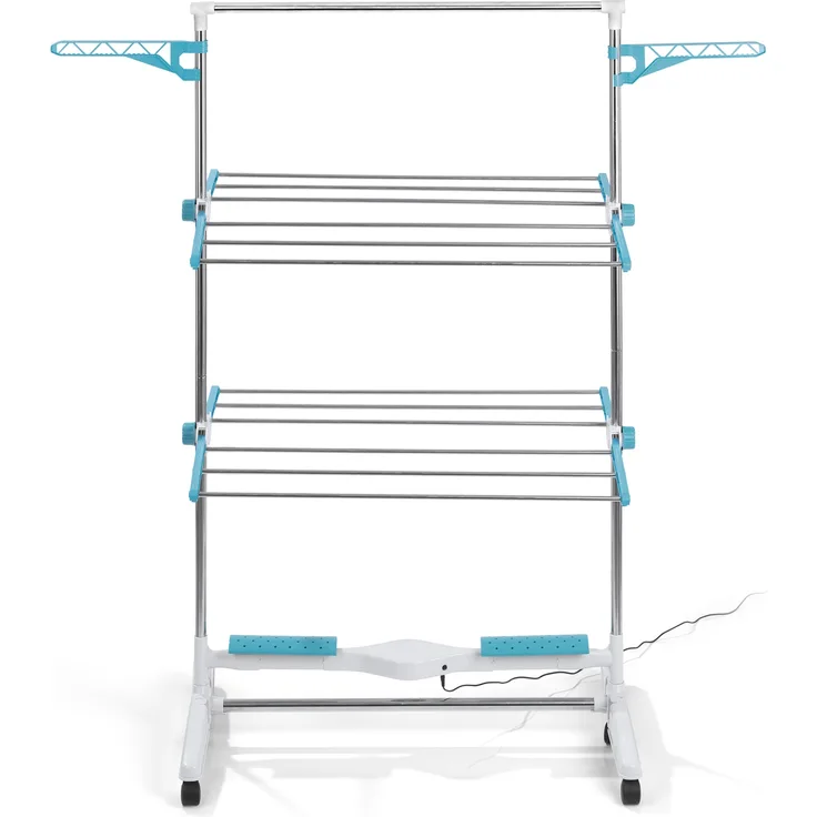 EASYmaxx Wäscheständer elektrisch weiß/türkis