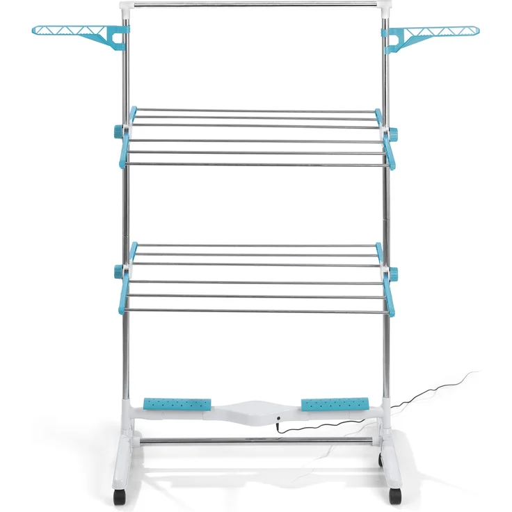 EASYmaxx Wäscheständer elektrisch weiß/türkis – Bild 1