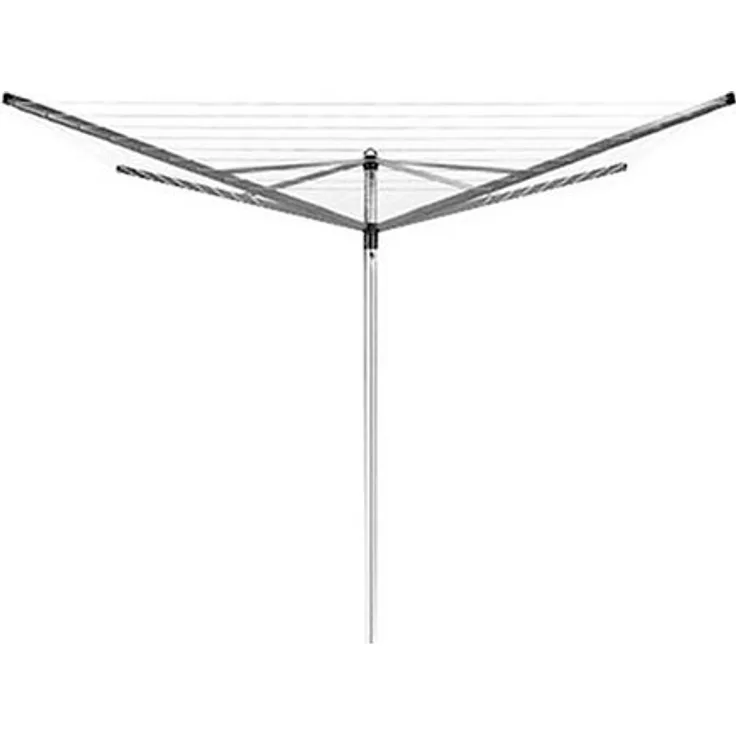 Brabantia 310683 Compact 50 M - 4 Arme - 35 mm Rohr mit Kunststoff-Bodenhülse