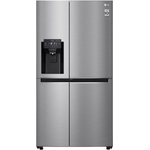 LG GSJ761PZEE Side-by-Side-Kühlschrank, freistehend, edelstahl, NoFrost, Schnellgefrieren, Wasserspender, Wassertank, Breite 91.2 cm