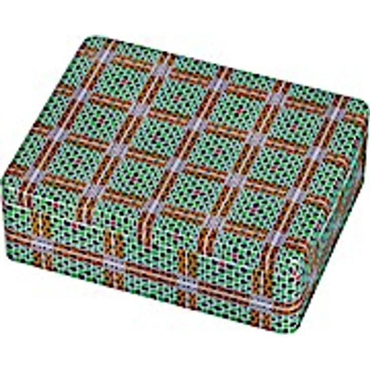 WAX Teebox - Motiv Grün-Braune Karos