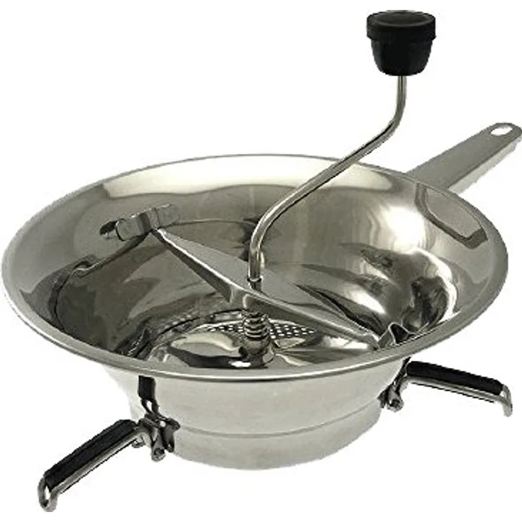 IBILI Passiergerät-Set Clasica mit 3 Scheiben 24 cm, Edelstahl, Silber, 24 x 9 x 9 cm, 4-Einheiten