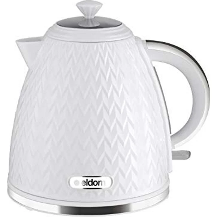 Eldom NELA Wasserkocher, 1,7L, 2000W, Kontrolllampe, Wasserstandsanzeige, weiß – Bild 1