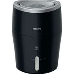 Philips HU4813-10 Luftbefeuchter (bis zu 44m², hygienische NanoCloud-Technologie, leiser Nachtmodus, Automodus) schwarz 