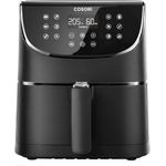 COSORI CP137-AF-RXB Heißluftfritteuse, Air Fryer, 3,5L Fassungsvermögen, 1500W, 11 voreingestellte Programme, LED Display, Warmhaltefunktion, Kunststoff, schwarz