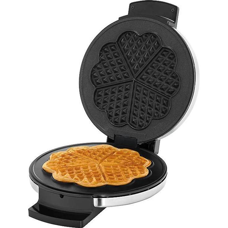 WMF LONO Waffeleisen Edition, Herzwaffeleisen, stufenlos einstellbarer Bräunungsgrad, 900 W, cromargan matt-silber – Bild 3