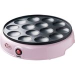 Bestron APFM700SDP Poffertjes Maker, 800W, Kontrollleuchte, antihaftbeschichtet, rosa