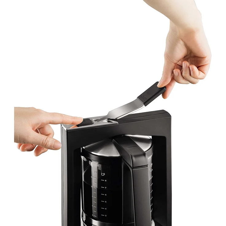 Krups T8.2 KM468910 Filterkaffeemaschine Druckbrühautomat T8, Tropfstopp, Glaskanne, schwarz – Bild 6