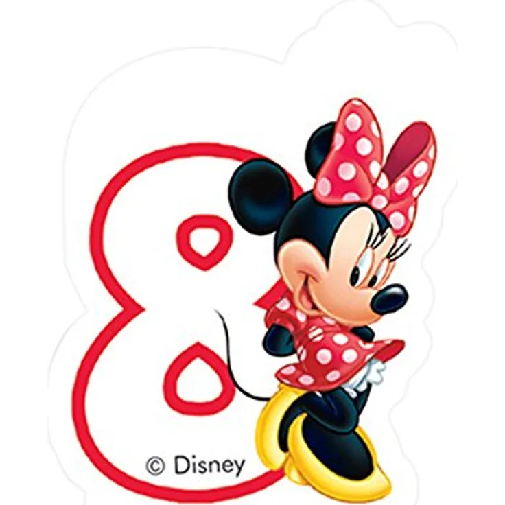 Disney Geburtstagskerze Minnie Maus-Zahl 8