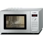 Bosch HMT75G451 Serie 2 Mikrowelle mit Grillfunktion, Standgerät, 800 Watt, 17 Liter Garraum, Drehteller 24,5 cm, Türanschlag Links, 8 voreingestellte Automatikprogramme, edelstahl