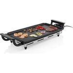 Princess Tischgrill mit LED-Licht ? 22,5 x 44cm Teppanyaki-Grillplatte mit farbiger LED-Beleuchtung inkl. Fernbedienung, 103060