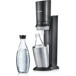 SodaStream Crystal 2.0 Umsteiger Trinkwassersprudler zum sprudeln von Leitungswasser, mit spülmaschinenfester Glasflasche für Ihr Sodawasser, inkl. 1 Glaskaraffe 0,6l OHNE Zylinder, Farbe: titan