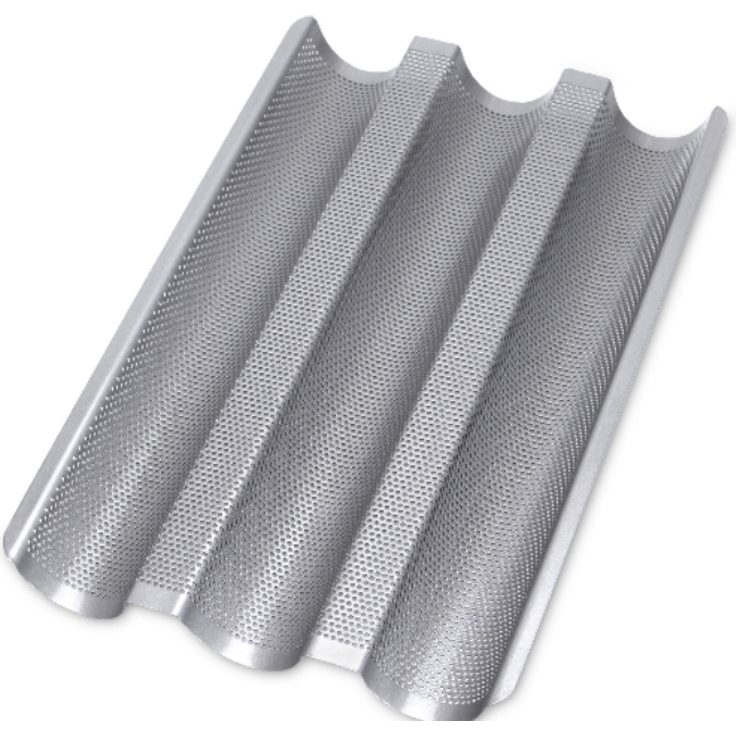 Städter Backform, Metall, Silber, 37 x 24 x 2, 5 cm