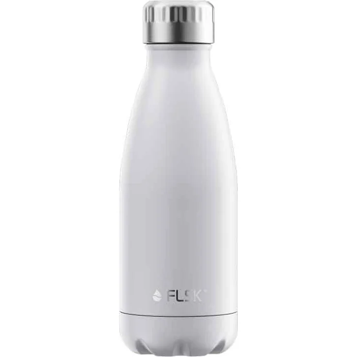 FLSK Das Original New Edition Edelstahl Trinkflasche – Kohlensäure geeignet 18 Stunden heiß, 24 Stunden kalt, 0,35l, weiß – Bild 1