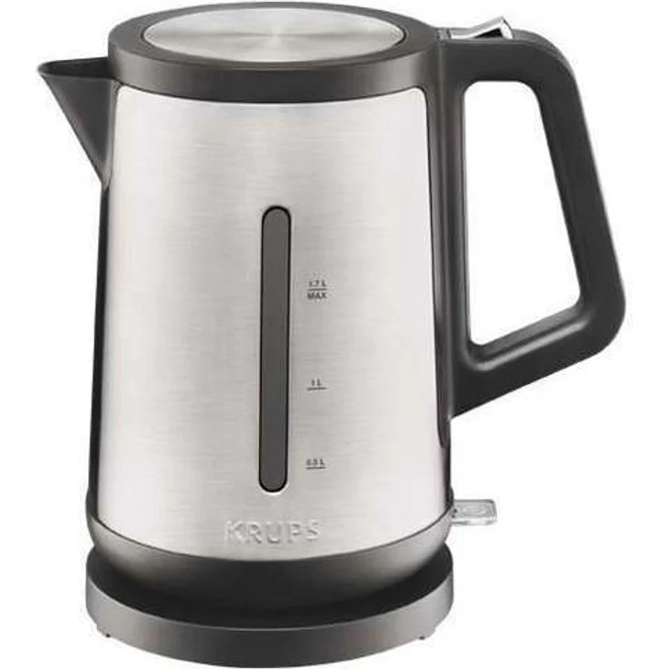 Krups BW442D Premium Wasserkocher Control Line, 1,7 L, 2,400 W, edelstahl - schwarz – Bild 1