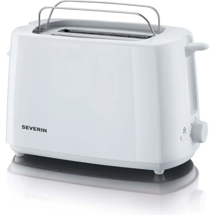 SEVERIN Automatik-Toaster, Inkl. Brötchen-Röstaufsatz, 2 Röstkammern, 700 W, AT 2288, Weiß – Bild 1