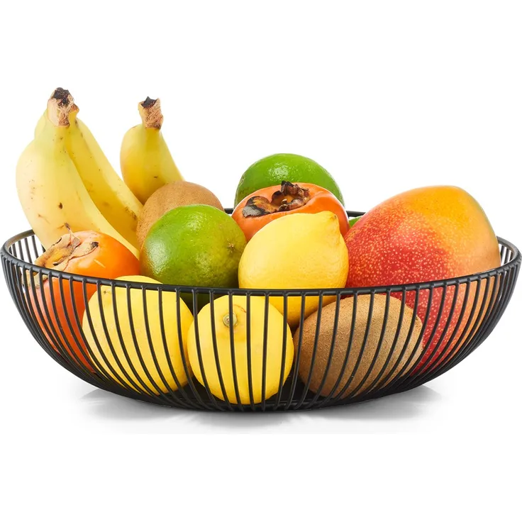 Obstkorb, Metall, Schwarz
