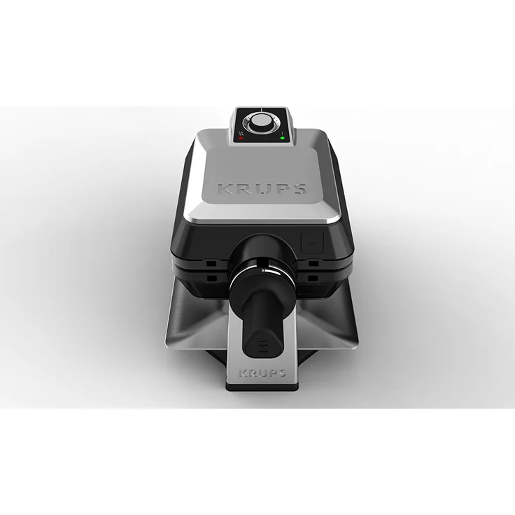 Krups FDD95D professionelles Waffeleisen, Doppelwaffeleisen, 2 belgische Waffeln gleichzeitig, Dreh-Funktion für perfekte Waffel, 7 Bräunungsstufen, spülmaschinengeeignete Platten, 1200W, edelstahl, schwarz – Bild 8