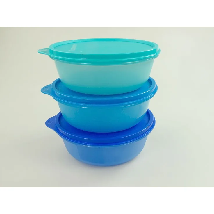 TUPPERWARE Kühlschrank Hit-Parade 600ml dunkelblau+hellblau+ türkis Panorama