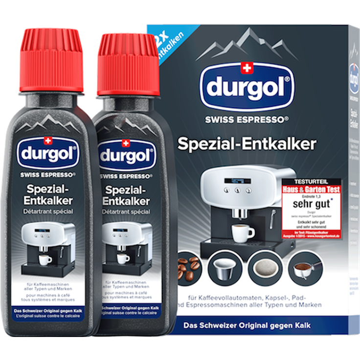 Durgol swiss espresso Kaffeemaschinen-Entkalker, 2x 125 ml