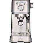 Solis Espressomaschine, Manometer, Dampf- und Heißwasserfunktion, PID-Temperaturregler, 54 mm Siebträger mit Doppelauslauf, 15 bar, 1,7 l Wassertank, Edelstahl, Barista Perfetta Plus (Typ 1170)