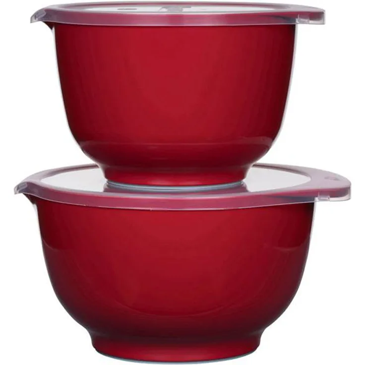 Rosti 4-teiliges Schüssel-Set Margrethe 2,0+3,0 L + Deckel Rot