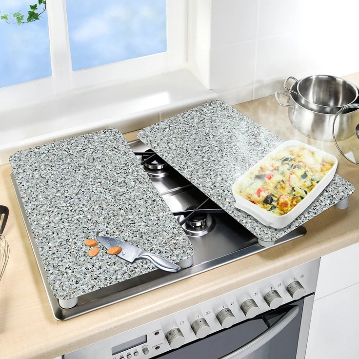 WENKO Herdabdeckplatte Universal Granit Herdabdeckung Ceranfeld Elektroherd – Bild 1