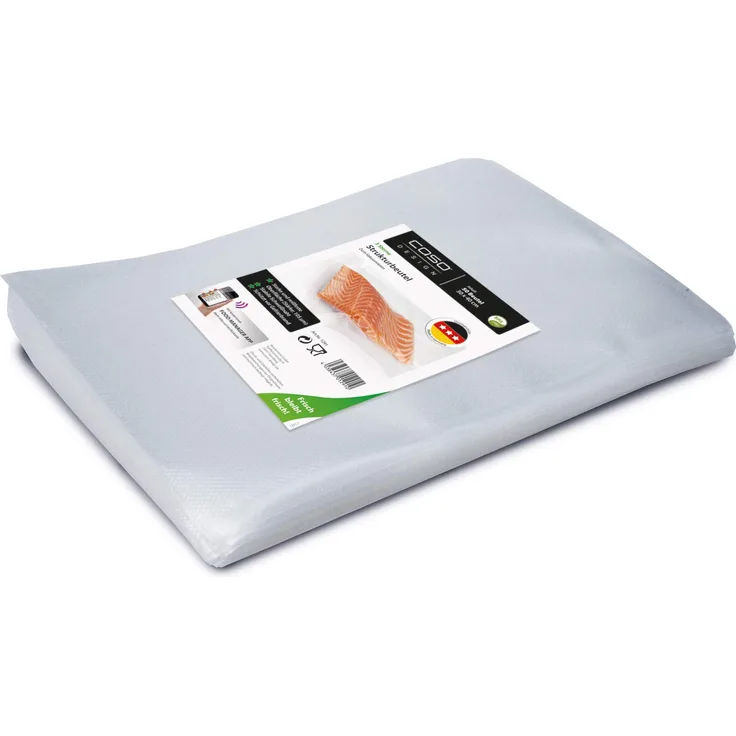 CASO Strukturbeutel 30 x 40 cm , 50 Beutel, für alle Balken Vakuumierer & Folienschweißgeräte, BPA-frei, stark & reißfest ca. 105Âµm, stabile Schweißnaht, Sous Vide geeignet