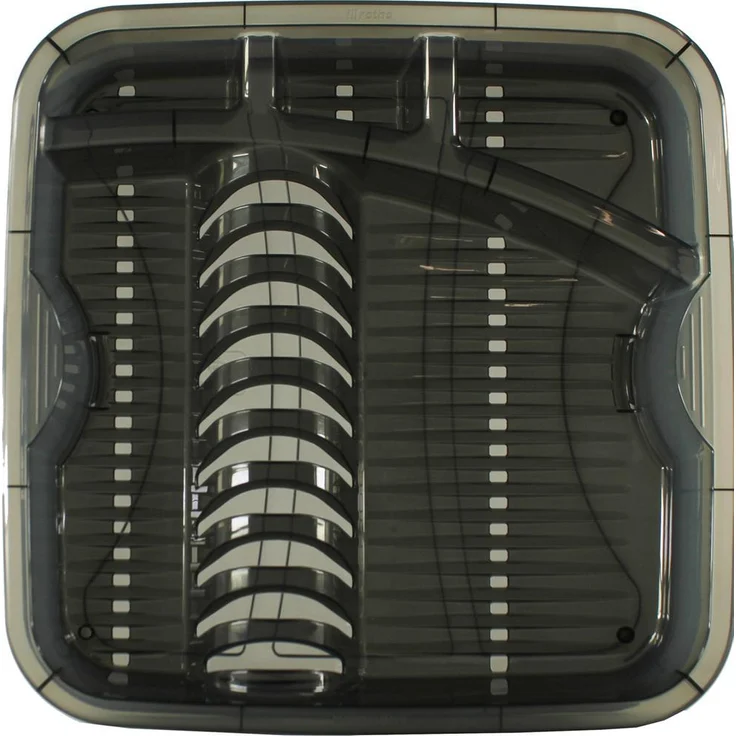 Rotho Geometric Geschirrabtropfer, Kunststoff (PP), anthrazit, 39.5 x 39.5 x 8 cm (LxBxH) – Bild 1