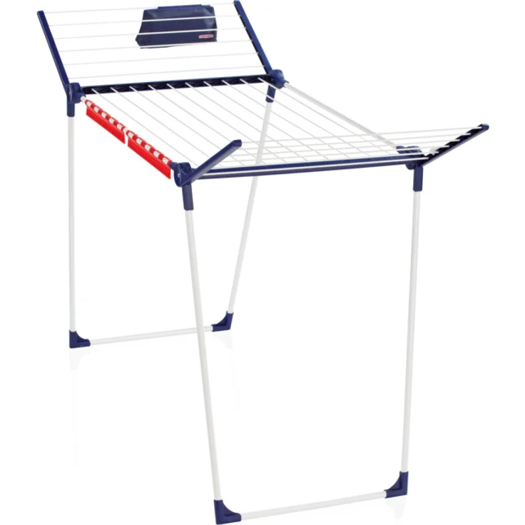 Leifheit Standtrockner Pegasus 180 Solid Plus, mit Flügeln, 18 m Trockenlänge, für 2 Waschladungen, inkl. 2 Kleinteilehalter und Wäscheklammerbeutel, energiesparend – Bild 5