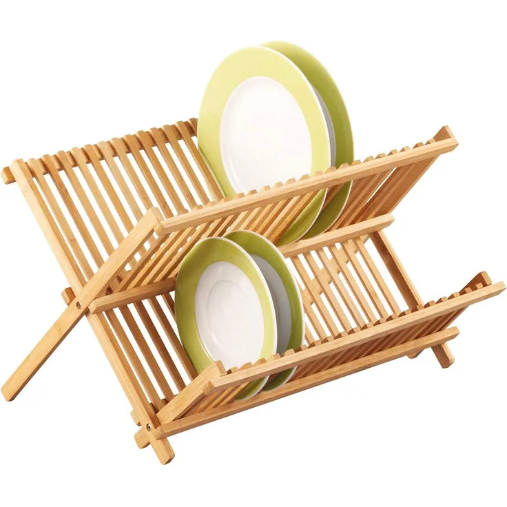 Zeller 25341 Tellerabtropfständer 42 x 34 x 25 cm, Bamboo