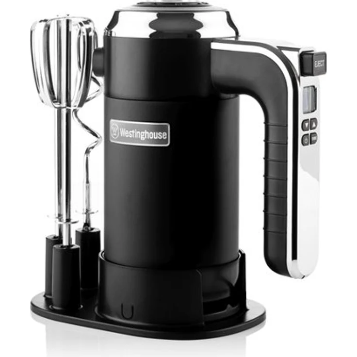 Westinghouse WKHM250BK Handmixer 350W, 6 Geschwindigkeiten, Turbo-Stufe, Edelstahl, schwarz – Bild 1