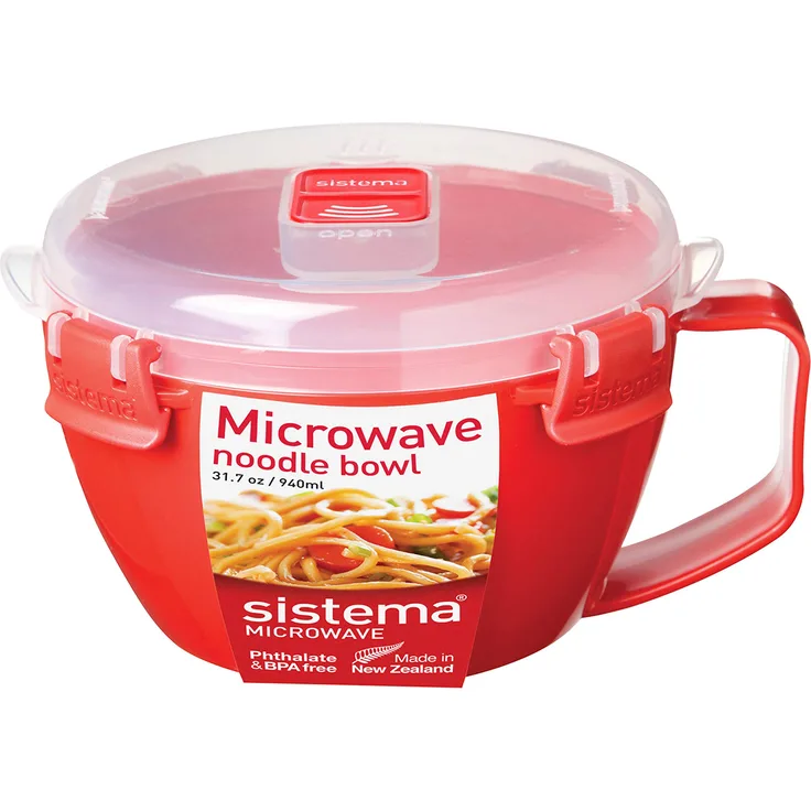 Sistema 1109 Mikrowellen-Nudelbowl To Go, 940 ml, rot