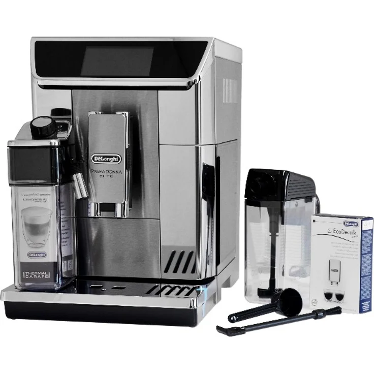 De'Longhi ECAM 650.75.MS Prima Donna Elite Kaffeevollautomat, Edelstahl, TFT Touch-Screen-Farbdisplay,15 bar Pumpendruck, silber, 470 x 260 x 360 mm, mit Milchsystem und integriertem Mahlwerk – Bild 4