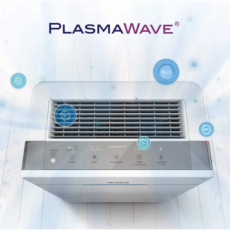Winix Zero Pro Luftreiniger, bis zu 120 m², für Allergiker, mit Vorfilter, Aktivkohlefilter, Anti-Mikrobieller HEPA-Filter und PlasmaWave-Technologie – Bild 4