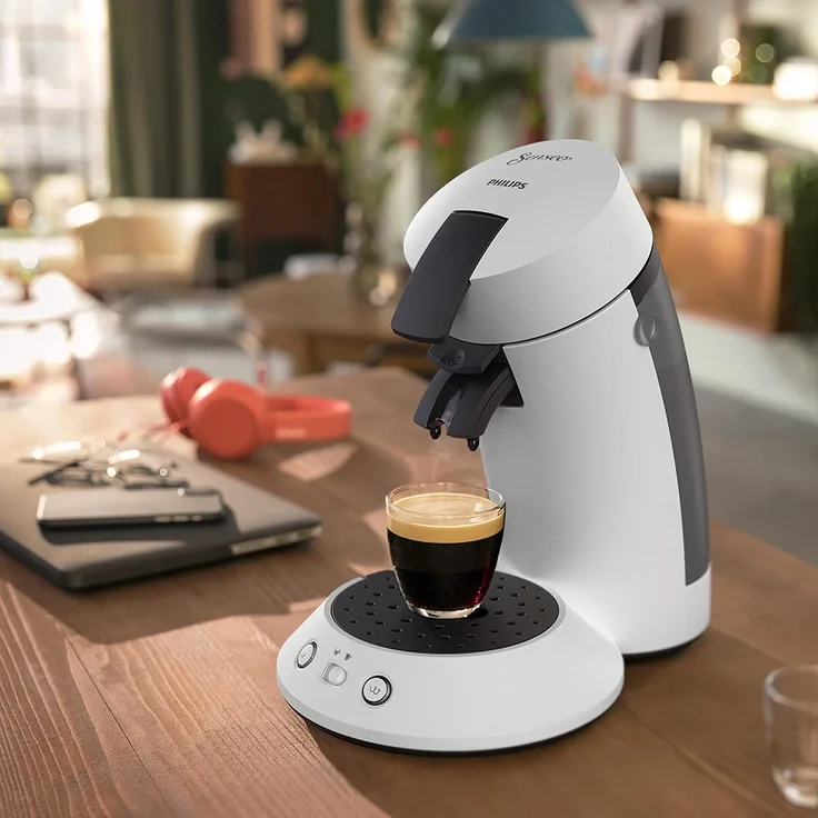 Philips CSA210-10 Senseo Original Plus Kaffeepadmaschine, 0,7 l Wassertank, weiß – Bild 2