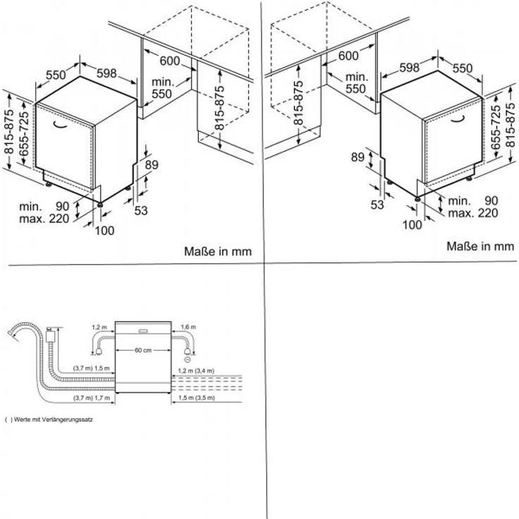 Bosch SMV24AX00E, Geschirrspüler, F, Geräuschemissionsklasse D, Geräuschemissionen 52 Dezibel – Bild 8