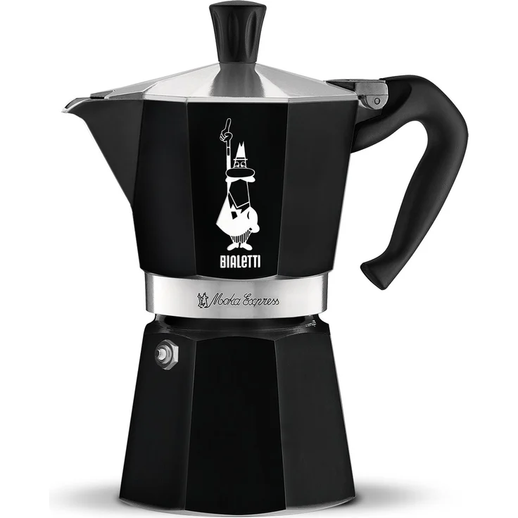 Bialetti Moka Express schwarz lackiert Espressokocher 6 Tassen – Bild 1