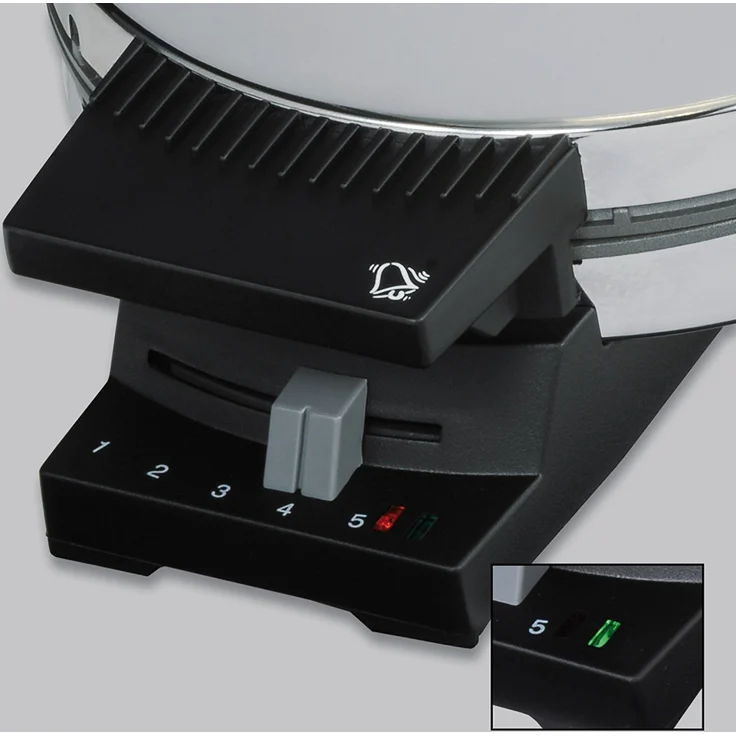 Cloer 285 Hörnchenautomat für hauchdünne, knusprige Hörnchen - 800 W - Backfläche 15 cm Durchmesser - schwere Backplatten - stufenlos wählbarer Bräunungsgrad - Signalton - Edelstahlgehäuse – Bild 5