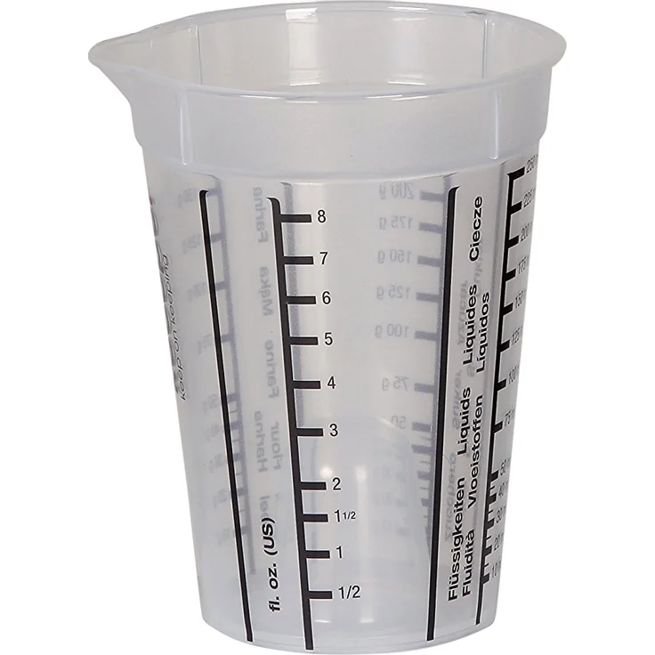 keeeper Messbecher für kleine Mengen, Mit Innenkegel, 250 ml, Mario, Transparent-Schwarz