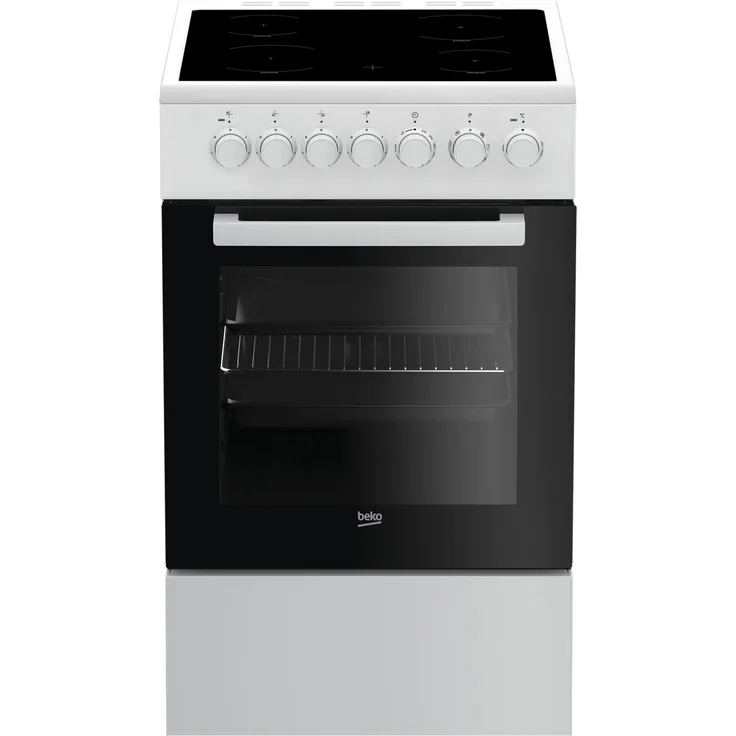Beko FSM57100GW, Herd, A, Standgerät, Betriebsart Ofen elektrisch, Anzahl Kochfelder 4, Volumen 55 l, Breite 56 cm