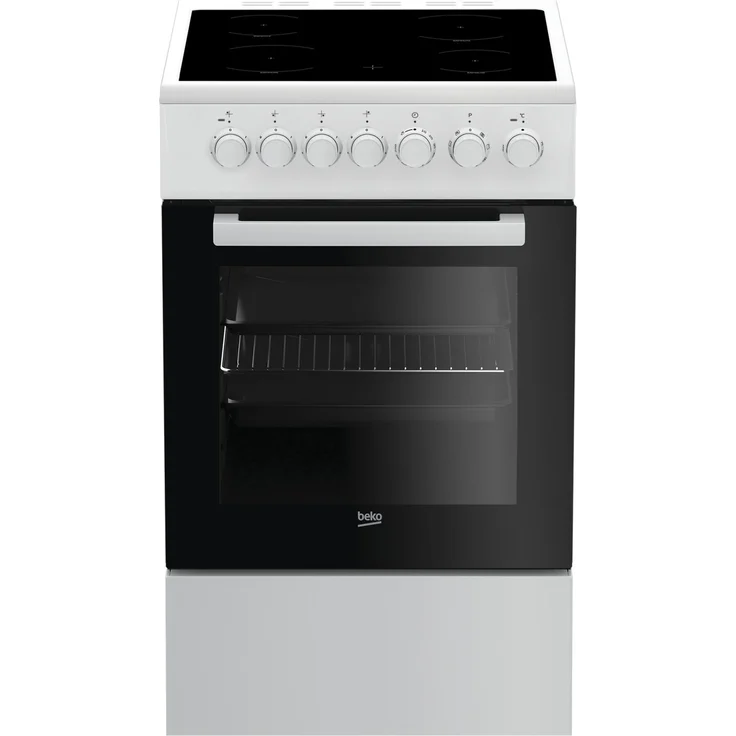 Beko FSM57100GW, Herd, A, Standgerät, Betriebsart Ofen elektrisch, Anzahl Kochfelder 4, Volumen 55 l, Breite 56 cm – Bild 1
