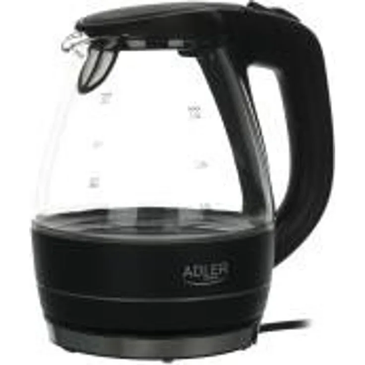 Adler AD 1224 Wasserkocher 1,5 L, schwarz-transparent