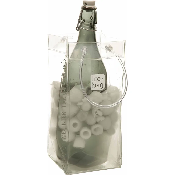 Gimex 17407Ice Bag Basic Flaschenkühler 1klar, 11 x 11 x 26.5