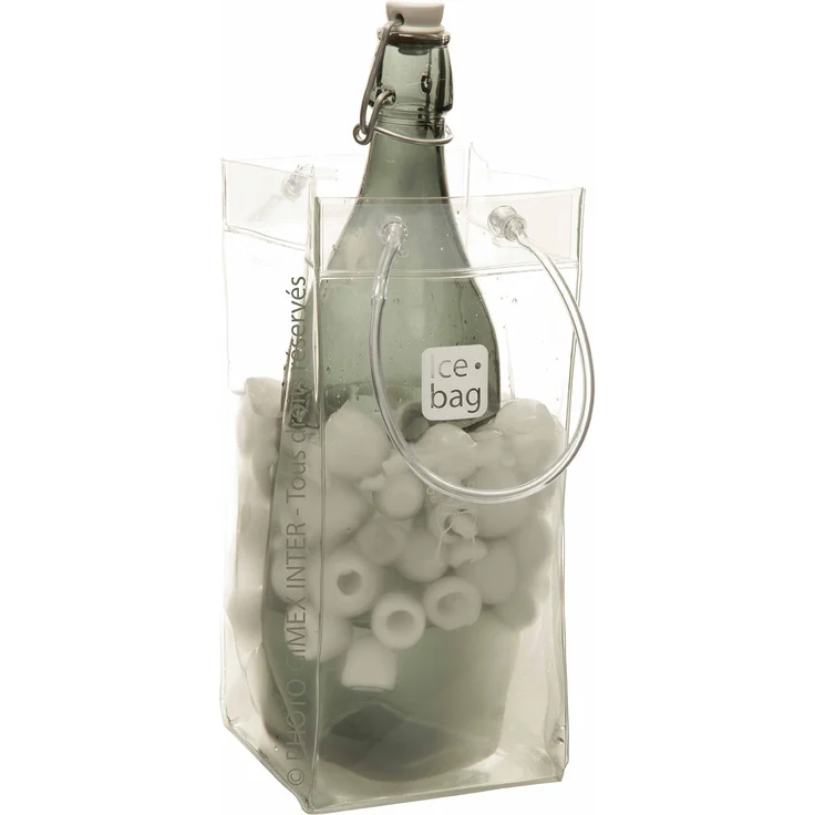 Gimex 17407Ice Bag Basic Flaschenkühler 1klar, 11 x 11 x 26.5 – Bild 1