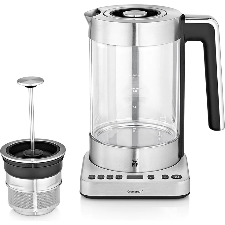 WMF Lono 2 in 1 Vario Wasserkocher, mit Temperatureinstellung, 1,4 - 1,7 l, 3000 W, Teekocher Glas mit Teesieb, Warmhaltefunktion – Bild 3