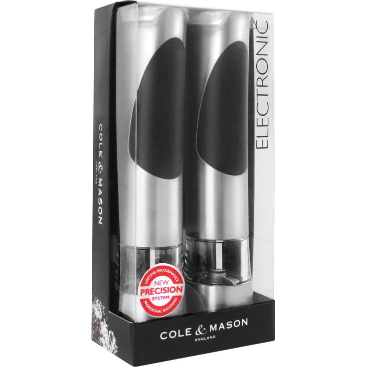 Cole & Mason Elektrische Mühlen, Chrome, 21.5 cm