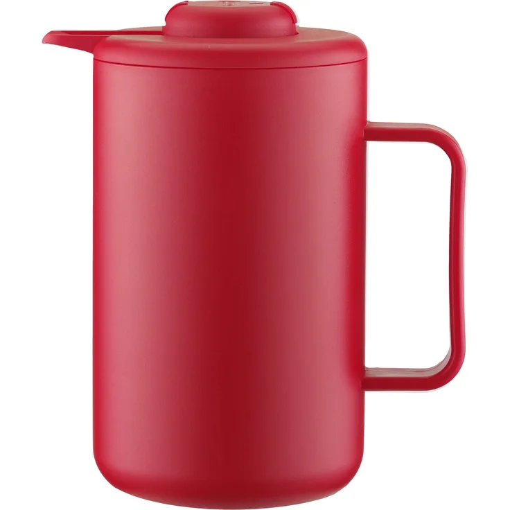 Bodum BISTRO Thermoskanne (Doppelwandig, Vakuum-Isolierung, Edelstahl, 1,0 liters) rot