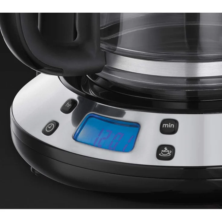 Russell Hobbs Digitale Kaffeemaschine Colours+ rot, programmierbarer Timer, 1,25l Glaskanne, bis 10 Tassen, Warmhalteplatte, Abschaltautomatik, 1100W, Filterkaffeemaschine 24031-56 – Bild 2
