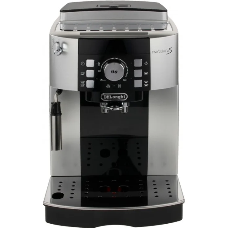 De'Longhi Magnifica S ECAM 21.116.SB Kaffeevollautomat (Direktwahltasten und Drehregler, Milchaufschäumdüse, integriertes Kegelmahlwerk 13 Stufen, Herausnehmbare Brühgruppe, 2-Tassen-Funktion) silber-schwarz – Bild 2